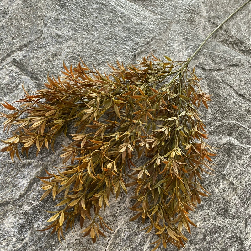 Single Stem Artificial Star Grass, 32" Long Faux Botanical with 39 Leaf Clusters, Plastic Rustic Decor for Weddings & Home