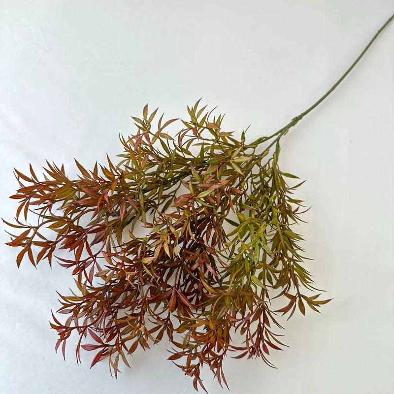Single Stem Artificial Star Grass, 32" Long Faux Botanical with 39 Leaf Clusters, Plastic Rustic Decor for Weddings & Home