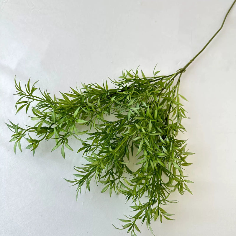 Single Stem Artificial Star Grass, 32" Long Faux Botanical with 39 Leaf Clusters, Plastic Rustic Decor for Weddings & Home