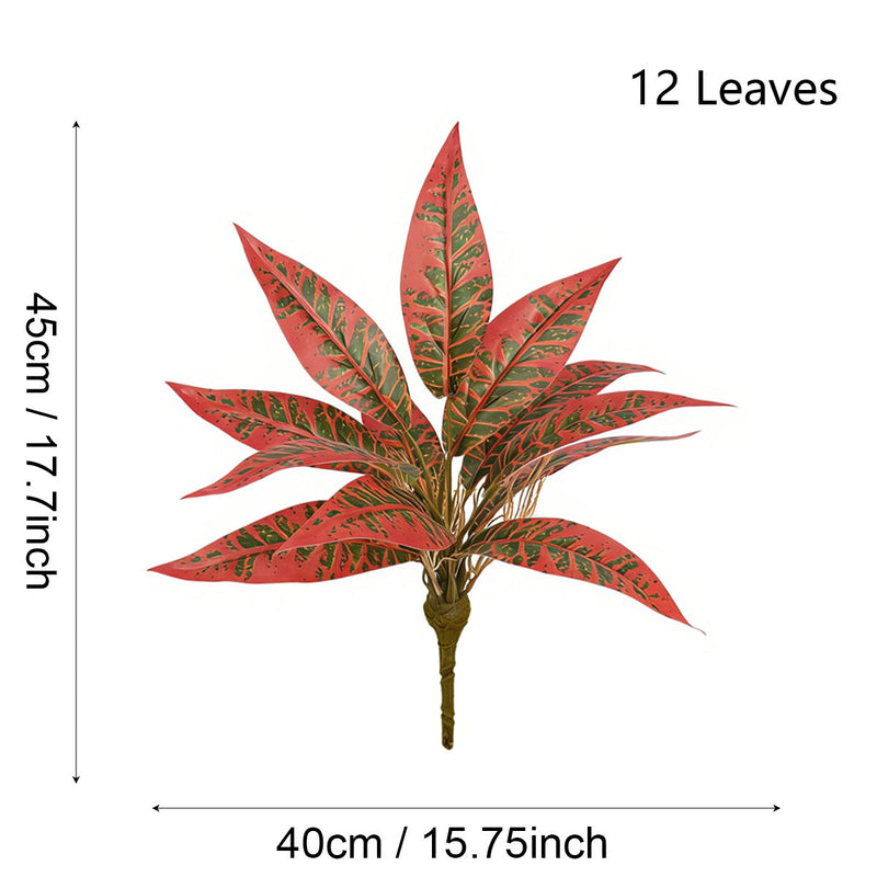 Artificial Snake Plant Bush with 12 Leaves, 16" Tall Faux Sansevieria for Home Office Decor, Wedding & Commercial Spaces