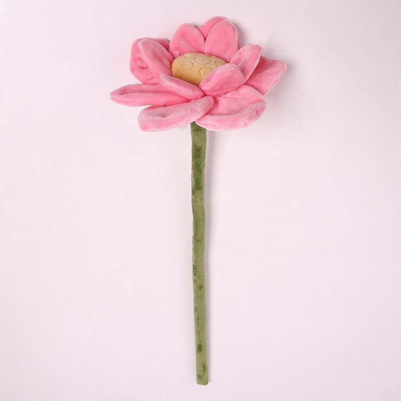 Artificial Lotus Flower, Single Stem with Bendable Stem, 17" Tall, Faux Silk Fabric, Home Decor, Wedding, Party