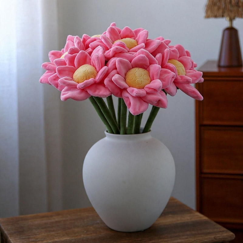 Artificial Lotus Flower, Single Stem with Bendable Stem, 17" Tall, Faux Silk Fabric, Home Decor, Wedding, Party