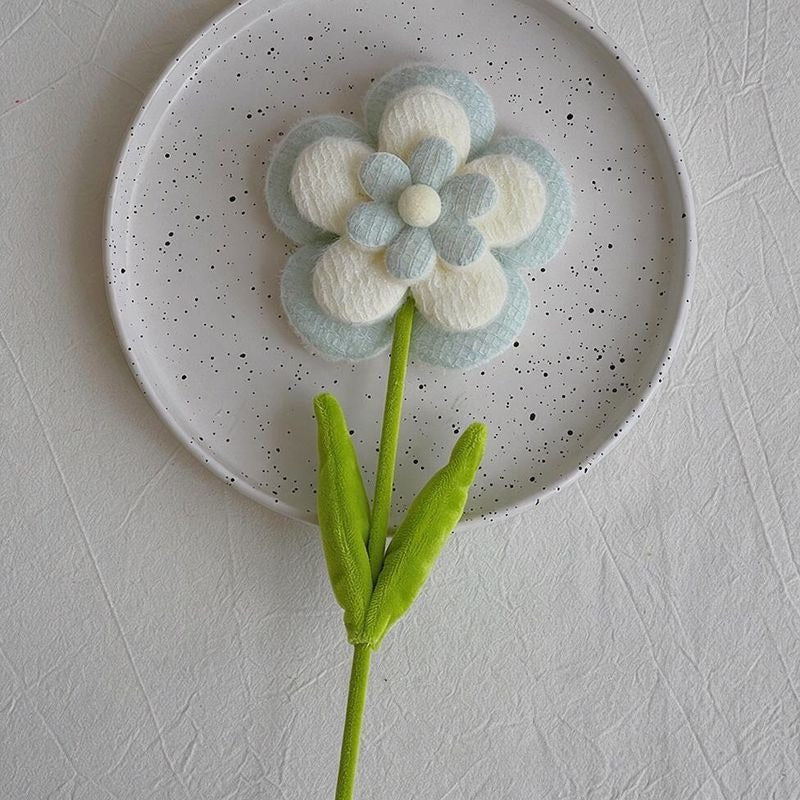 Set of 10 Fluffy Faux Wildflower Stems, DIY Wedding & Home Decor, Bendable Stems for Creative Arrangements