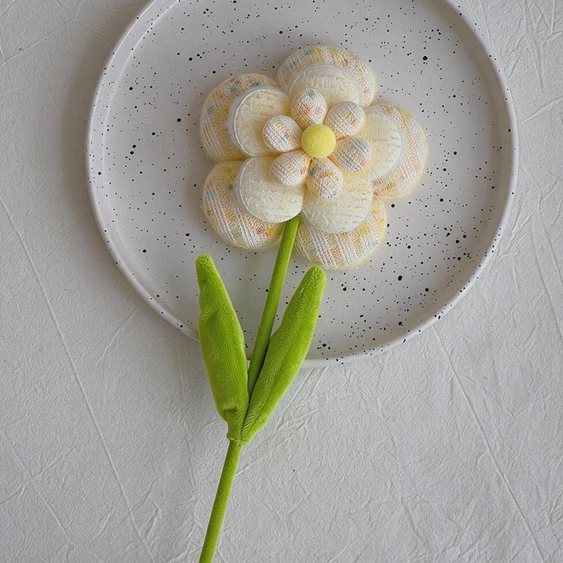 Set of 10 Fluffy Faux Wildflower Stems, DIY Wedding & Home Decor, Bendable Stems for Creative Arrangements