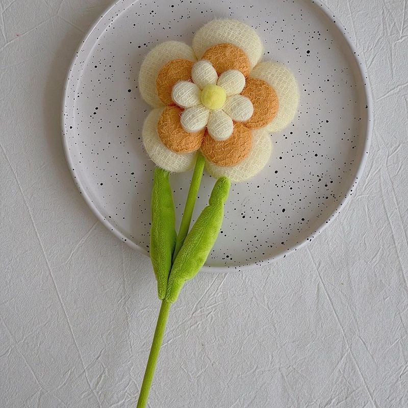 Set of 10 Fluffy Faux Wildflower Stems, DIY Wedding & Home Decor, Bendable Stems for Creative Arrangements