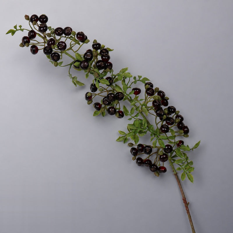 Artificial Red Berry Bush, 34" Rustic Faux Berry Stems for Wedding Centerpieces, Home Decor, and Seasonal Displays
