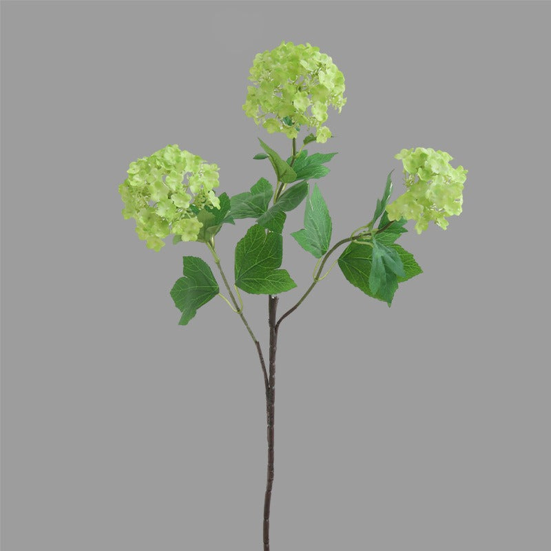 Artificial Hydrangea Bush with 3 Blooms, 27.5" Faux Silk Floral Arrangement for Home Decor, Weddings & Events