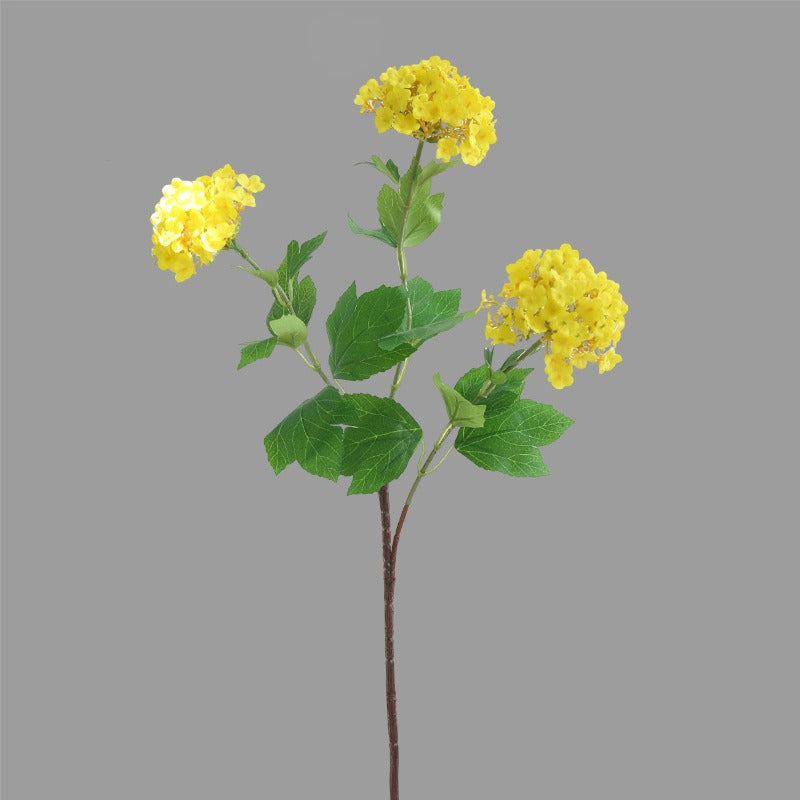 Artificial Hydrangea Bush with 3 Blooms, 27.5" Faux Silk Floral Arrangement for Home Decor, Weddings & Events
