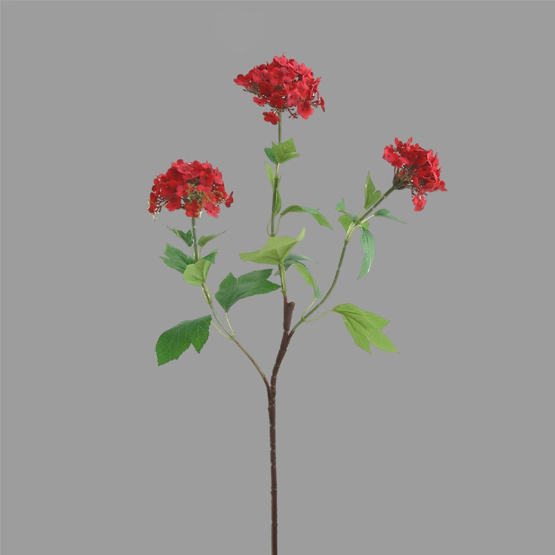 Artificial Hydrangea Bush with 3 Blooms, 27.5" Faux Silk Floral Arrangement for Home Decor, Weddings & Events