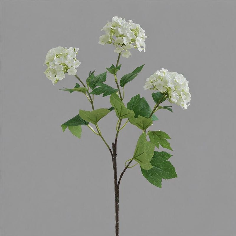 Artificial Hydrangea Bush with 3 Blooms, 27.5" Faux Silk Floral Arrangement for Home Decor, Weddings & Events