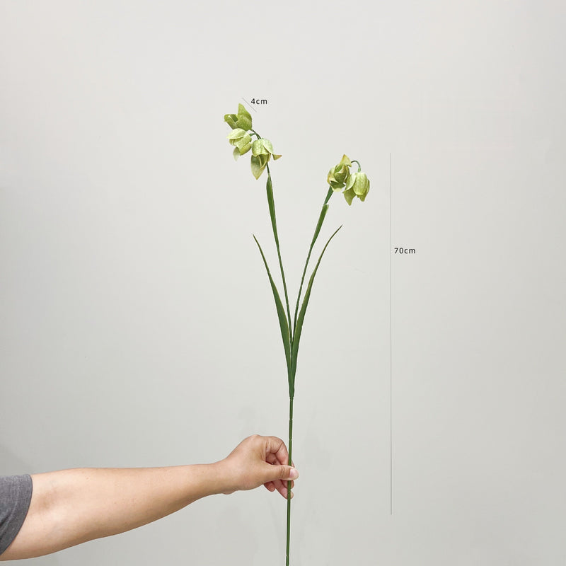 Faux Fritillaria Flower Bush with 5 Blooms, 28" Realistic Artificial Greenery for Wedding Centerpieces & Home Decor