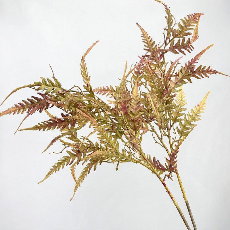 Artificial Persian Leaves Bush, 35" Tall Realistic Faux Greenery for Wedding Decor, Home Staging, Rustic & Boho Centerpieces
