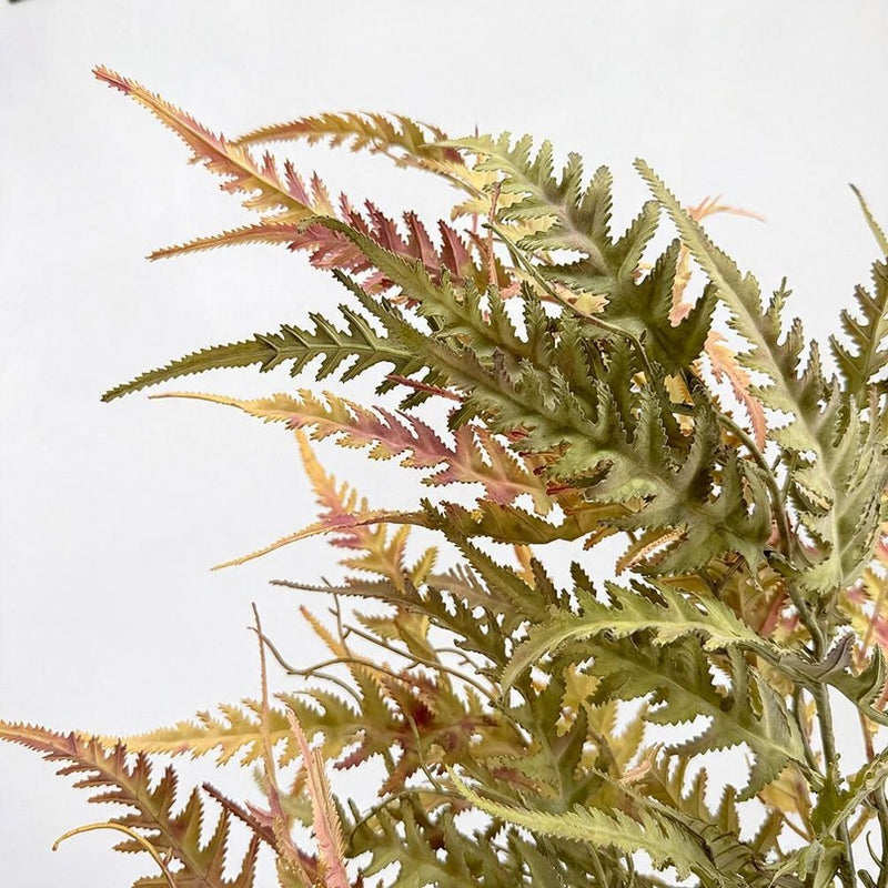 Artificial Persian Leaves Bush, 35" Tall Realistic Faux Greenery for Wedding Decor, Home Staging, Rustic & Boho Centerpieces