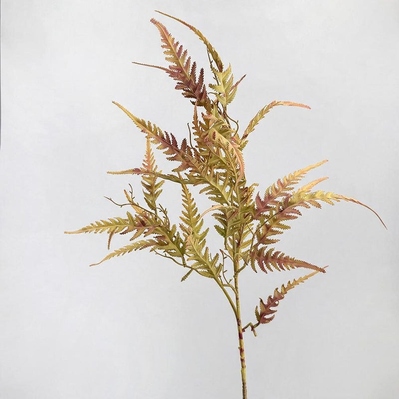 Artificial Persian Leaves Bush, 35" Tall Realistic Faux Greenery for Wedding Decor, Home Staging, Rustic & Boho Centerpieces