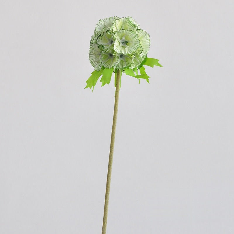 Artificial Pinwheel Flower Single Stem, Faux Silk Fabric with Fuzzy Seed Head, Rustic Farmhouse Home & Wedding Decor