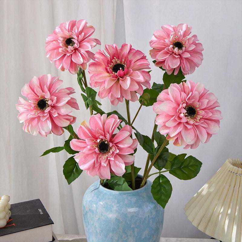 Artificial Chrysanthemum Single Stem, 1 Large Bloom, Faux Silk Fabric, for Wedding Bouquets, Vase Arrangements & Home Decor