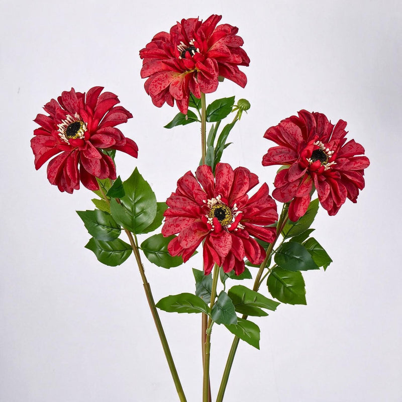 Artificial Chrysanthemum Single Stem, 1 Large Bloom, Faux Silk Fabric, for Wedding Bouquets, Vase Arrangements & Home Decor