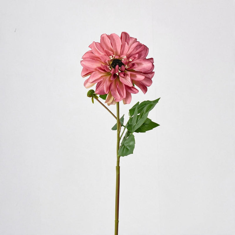 Artificial Chrysanthemum Single Stem, 1 Large Bloom, Faux Silk Fabric, for Wedding Bouquets, Vase Arrangements & Home Decor