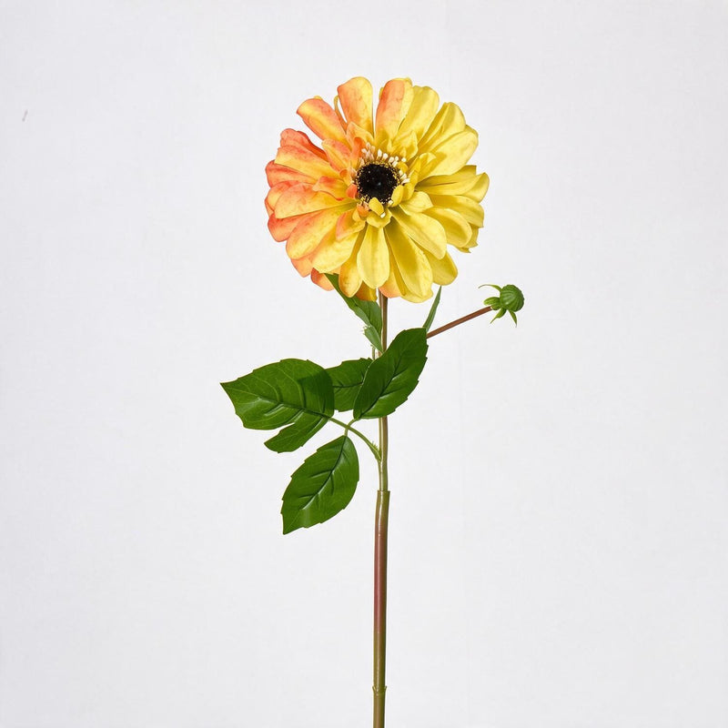 Artificial Chrysanthemum Single Stem, 1 Large Bloom, Faux Silk Fabric, for Wedding Bouquets, Vase Arrangements & Home Decor