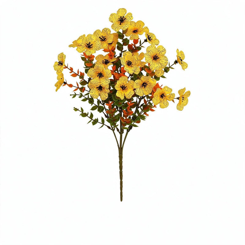 Artificial Eucalyptus Bush, 18 Branches, Pack of 5, Faux Greenery for Wedding, Home & Holiday Decor