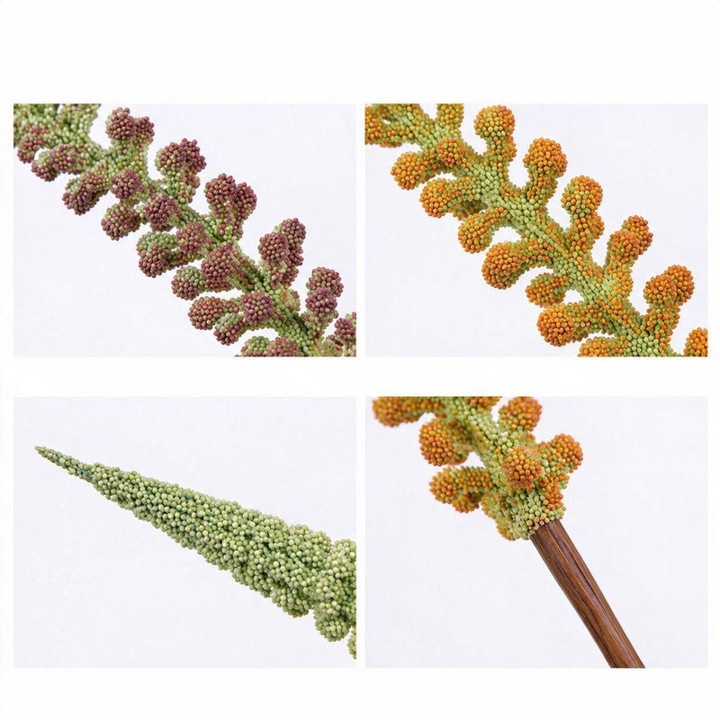 Artificial Foxtail Grass Single Stem, Faux Horsetail Greenery Plastic Stem, Wedding, Vase & Home Decor