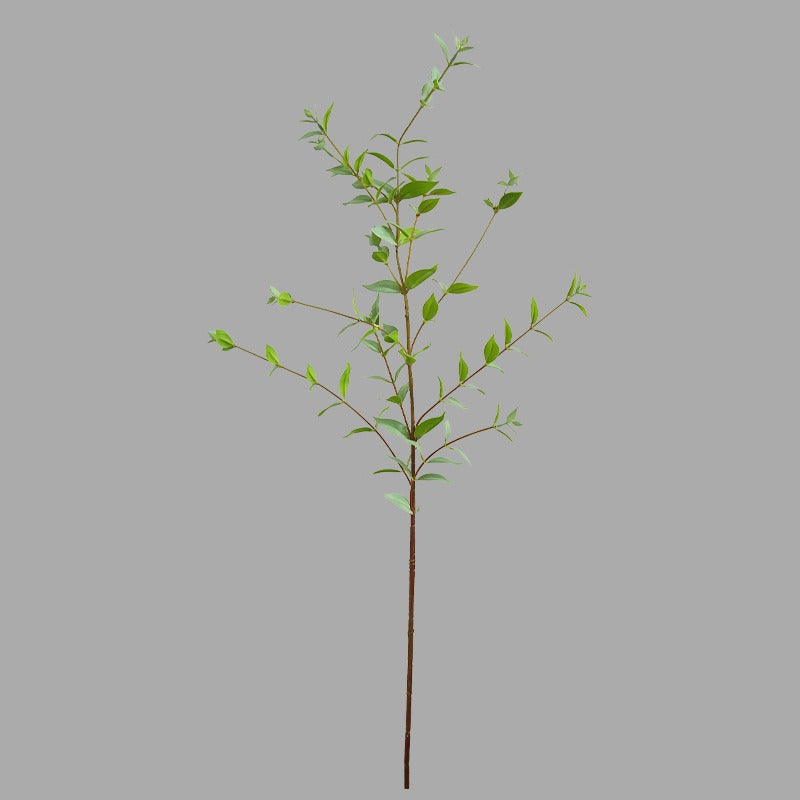 Artificial Eucalyptus Branch, Single Pointed-Leaf Stem, Faux Greenery for Vase, Wedding & Home Decor