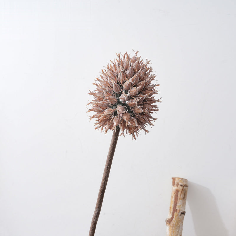 Artificial Bromeliad Fruit Stem, Single Stem Faux Allium Ball Flower, Modern Home, Wedding & Event Decor