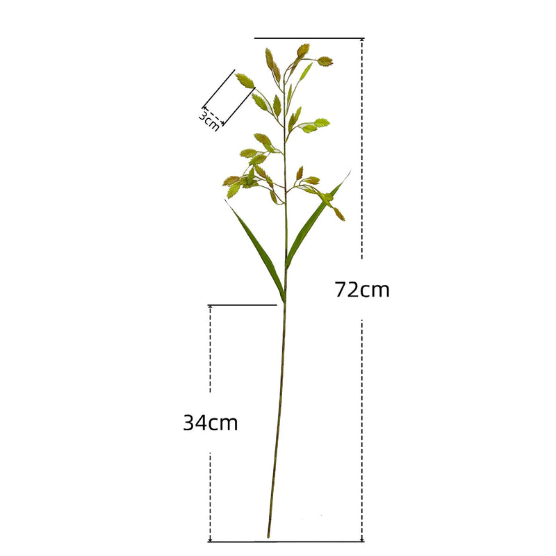 Artificial Pampas Grass Bush, Tall Faux Plastic Plant Stem for Indoor Outdoor Home Decor, Wedding, Vase Filler