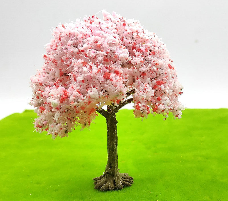 Artificial Peach Blossom Tree Pick, Plastic Cherry Blossom Bunch for Spring Decor, Miniature Scenery, DIY Displays & Window Styling