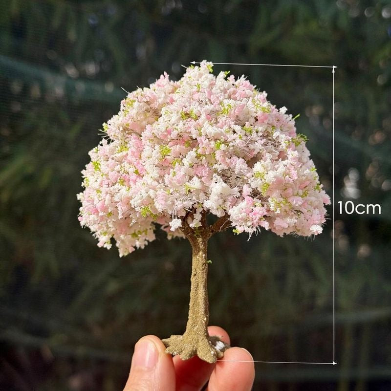 Artificial Peach Blossom Tree Pick, Plastic Cherry Blossom Bunch for Spring Decor, Miniature Scenery, DIY Displays & Window Styling