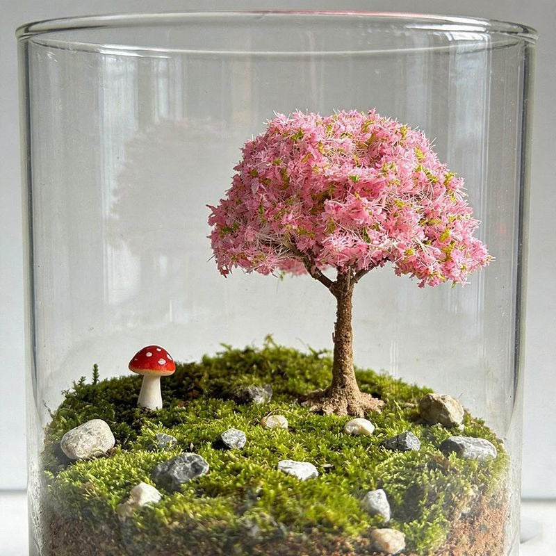 Artificial Peach Blossom Tree Pick, Plastic Cherry Blossom Bunch for S ...