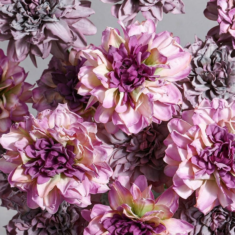 Burnt-Edge Dahlia Artificial Flower, Single Stem with 1 Bloom, Faux Si ...