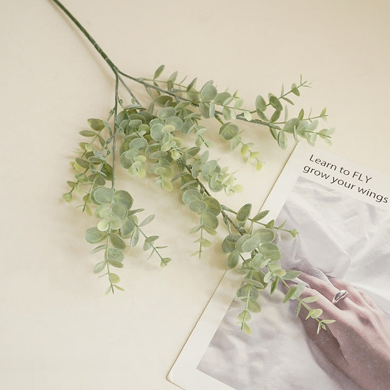 Artificial Eucalyptus & Silver Dollar Leaf Bush, 36 Branches, Bendable Faux Greenery for Vase, Wedding & Home Decor