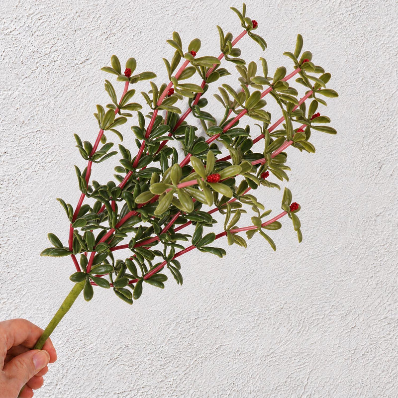 Artificial Purslane Bush, Faux Succulent Greenery Stem for Wedding, Home Decor & DIY Floral Arrangements