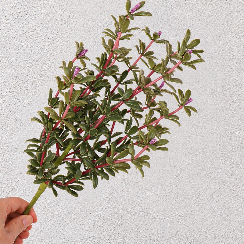 Artificial Purslane Bush, Faux Succulent Greenery Stem for Wedding, Home Decor & DIY Floral Arrangements