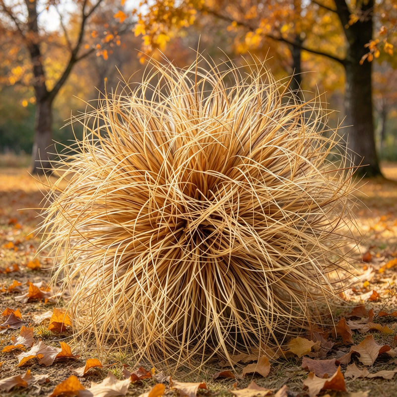 Artificial Foxtail & Onion Grass Clump with Base, Single Dried-Look Faux Grass Plant for Home, Storefront Display