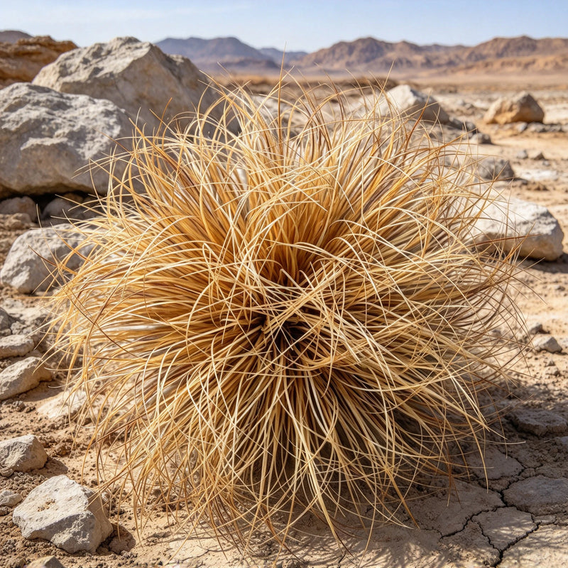 Artificial Foxtail & Onion Grass Clump with Base, Single Dried-Look Faux Grass Plant for Home, Storefront Display