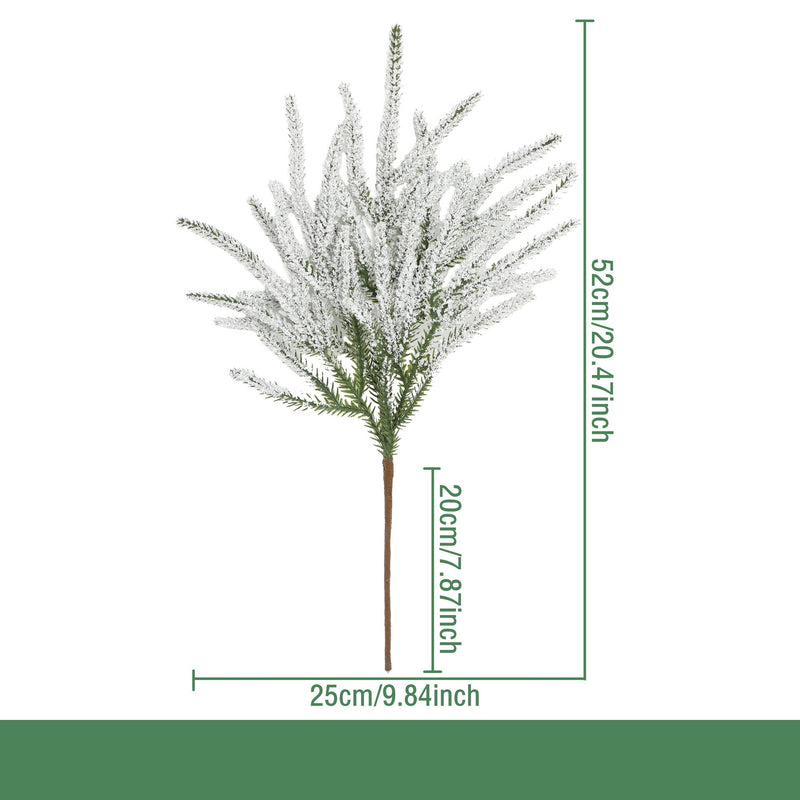 Artificial Pine Needle Stem, Faux Evergreen Conifer Branch, Bendable Stem for Christmas, Holiday Decor & Wedding Displays
