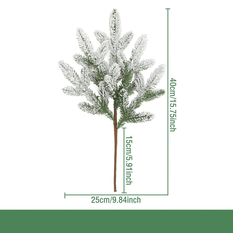 Artificial Pine Needle Stem, Faux Evergreen Conifer Branch, Bendable Stem for Christmas, Holiday Decor & Wedding Displays