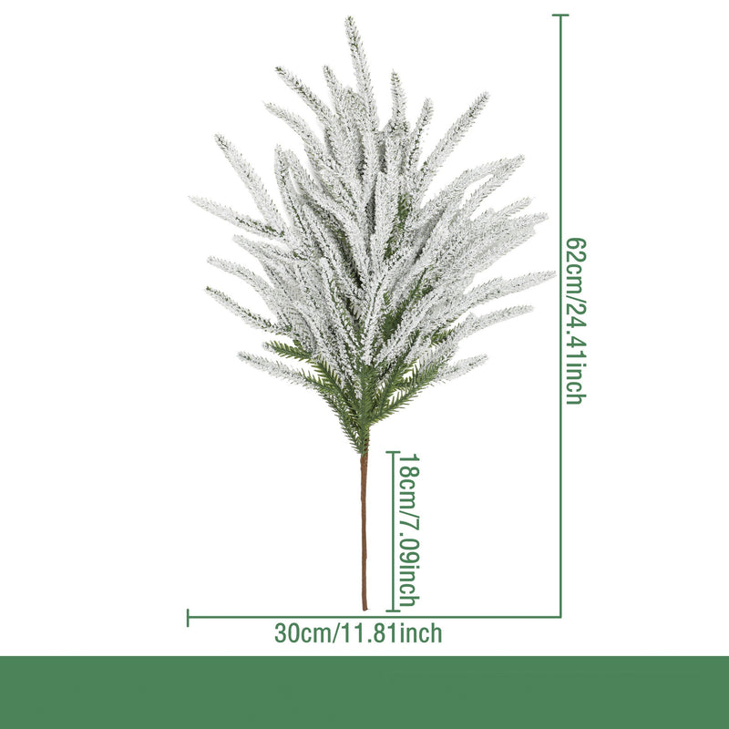 Artificial Pine Needle Stem, Faux Evergreen Conifer Branch, Bendable Stem for Christmas, Holiday Decor & Wedding Displays