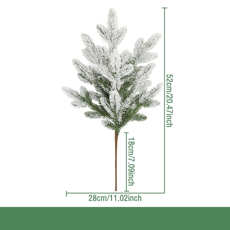 Artificial Pine Needle Stem, Faux Evergreen Conifer Branch, Bendable Stem for Christmas, Holiday Decor & Wedding Displays