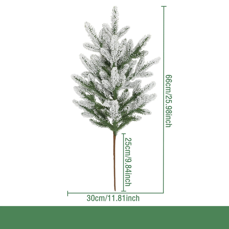 Artificial Pine Needle Stem, Faux Evergreen Conifer Branch, Bendable Stem for Christmas, Holiday Decor & Wedding Displays