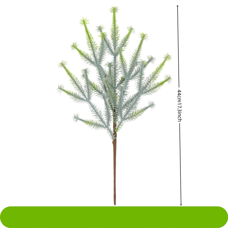 Artificial Pine Needle Stem, Faux Evergreen Conifer Branch, Bendable Stem for Christmas, Holiday Decor & Wedding Displays