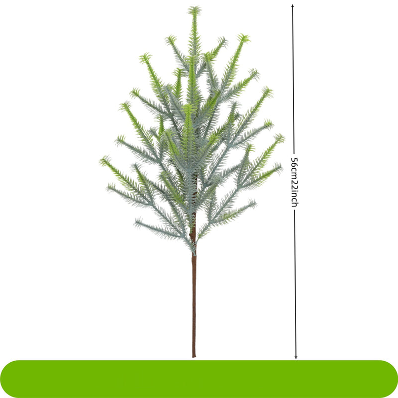 Artificial Pine Needle Stem, Faux Evergreen Conifer Branch, Bendable Stem for Christmas, Holiday Decor & Wedding Displays