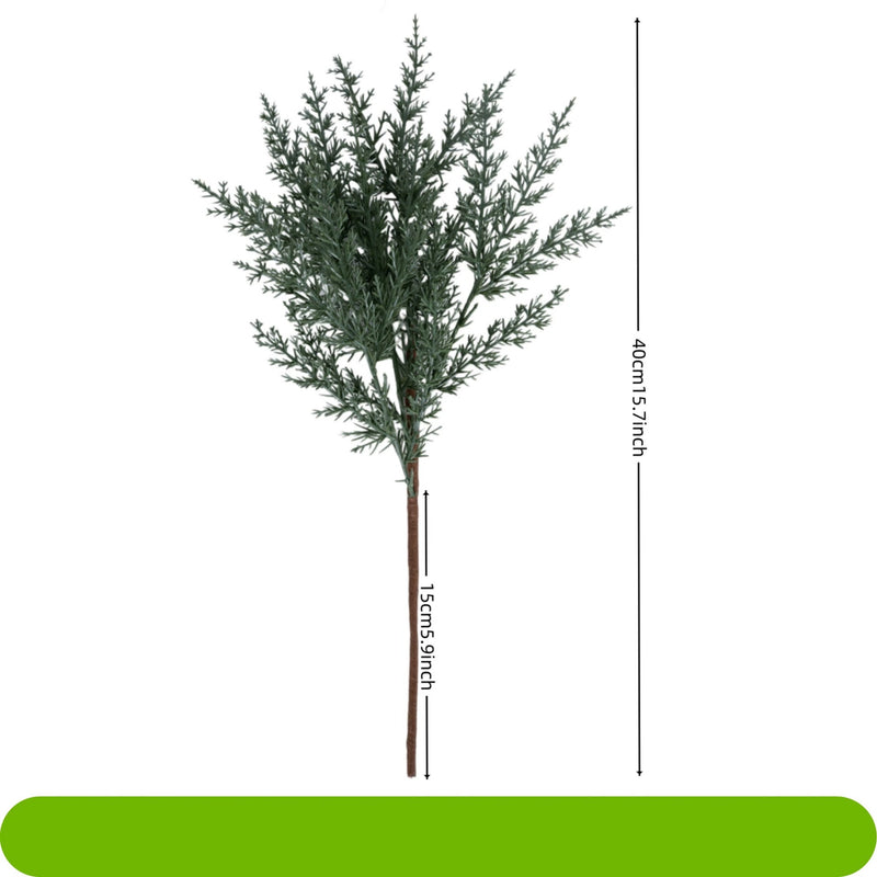 Artificial Pine Needle Stem, Faux Evergreen Conifer Branch, Bendable Stem for Christmas, Holiday Decor & Wedding Displays