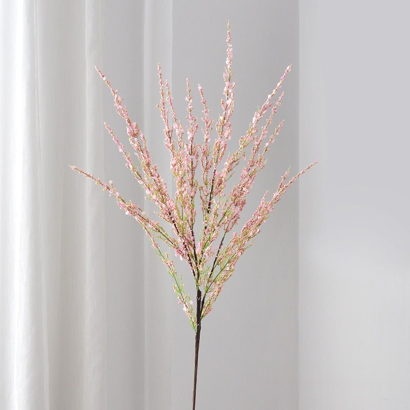 Artificial Snowball Willow Branch, Single Stem Faux Spiraea in White, Silk-Like Fabric, for Wedding, Vase & Home Decor