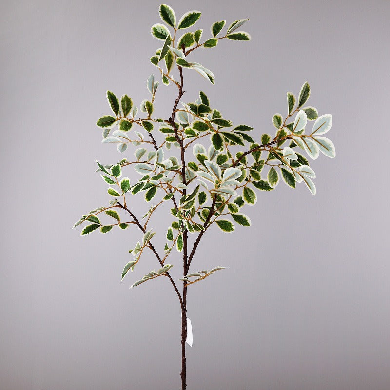 41" Artificial Ficus Leaf Stem, Realistic Faux Greenery Branch for Home Decor, Wedding Centerpieces, DIY Floral Arrangements