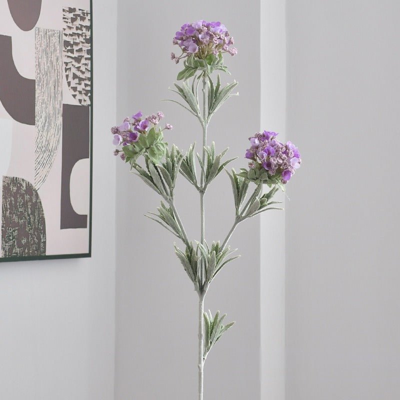 Artificial Hydrangea Snowball Flower Stem, Single Stem with 3 Blooms, 31" Tall, Silk-Like Fabric, for Home Decor, Wedding Centerpieces, Commercial Displays