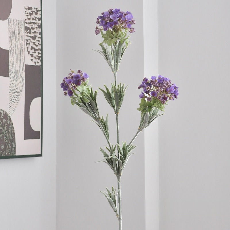 Artificial Hydrangea Snowball Flower Stem, Single Stem with 3 Blooms, 31" Tall, Silk-Like Fabric, for Home Decor, Wedding Centerpieces, Commercial Displays