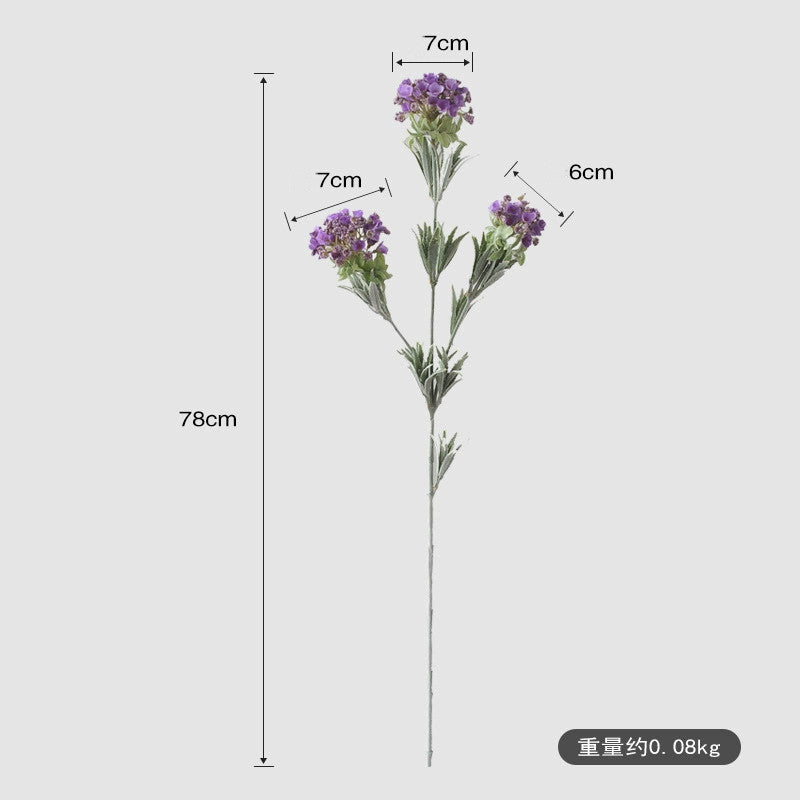 Artificial Hydrangea Snowball Flower Stem, Single Stem with 3 Blooms, 31" Tall, Silk-Like Fabric, for Home Decor, Wedding Centerpieces, Commercial Displays